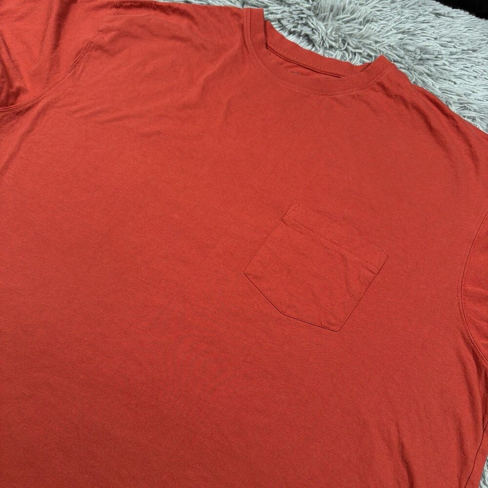 Harbor Bay Shirt XXXLT Red Casual Solid Blank Short Sleeve Pullover Tee Mens